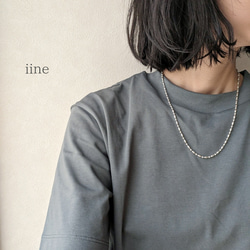 【silver930】ミックスボールチェーンネックレス*日常からフォーマルまで* 4枚目の画像