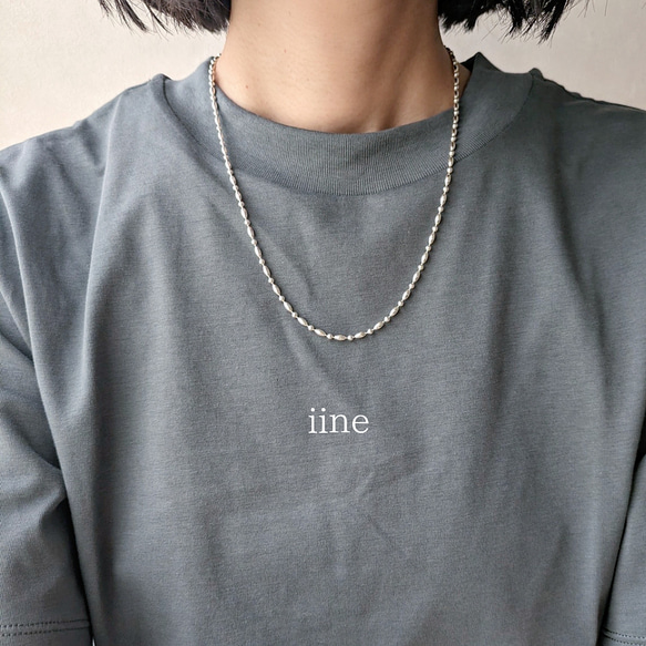 【silver930】ミックスボールチェーンネックレス*日常からフォーマルまで* 3枚目の画像