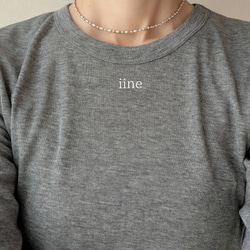 【silver930】ミックスボールチェーンネックレス*日常からフォーマルまで* 15枚目の画像