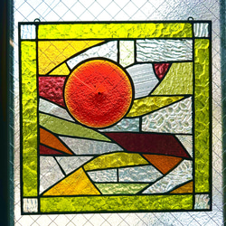 若葉のパネル ステンドグラス サンキャッチャー 陽だまり雑貨店 通販