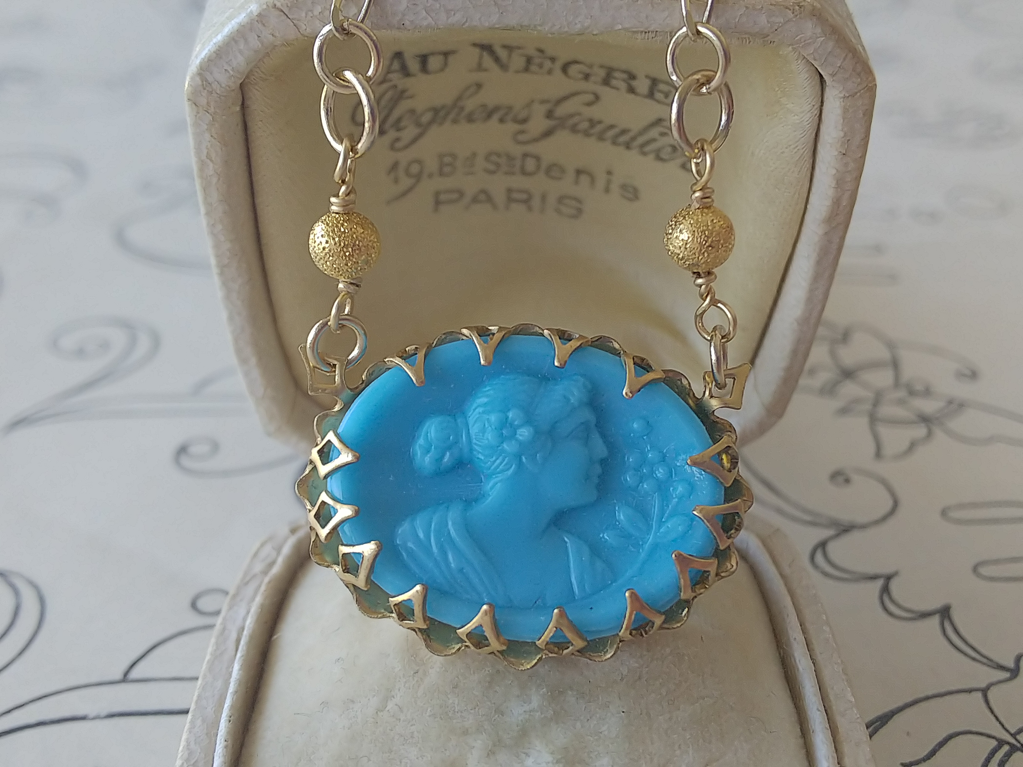 t*m様 smoky blue ターコイズネックレス ターコイズブルー