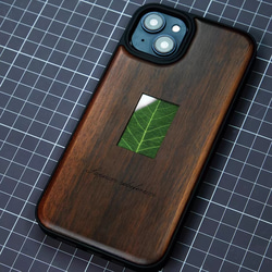 木製iPhone15 14 13 12 Pro max ケース 米国 胡桃の木 名入れ 植物標本 シェル スマホケース 3枚目の画像