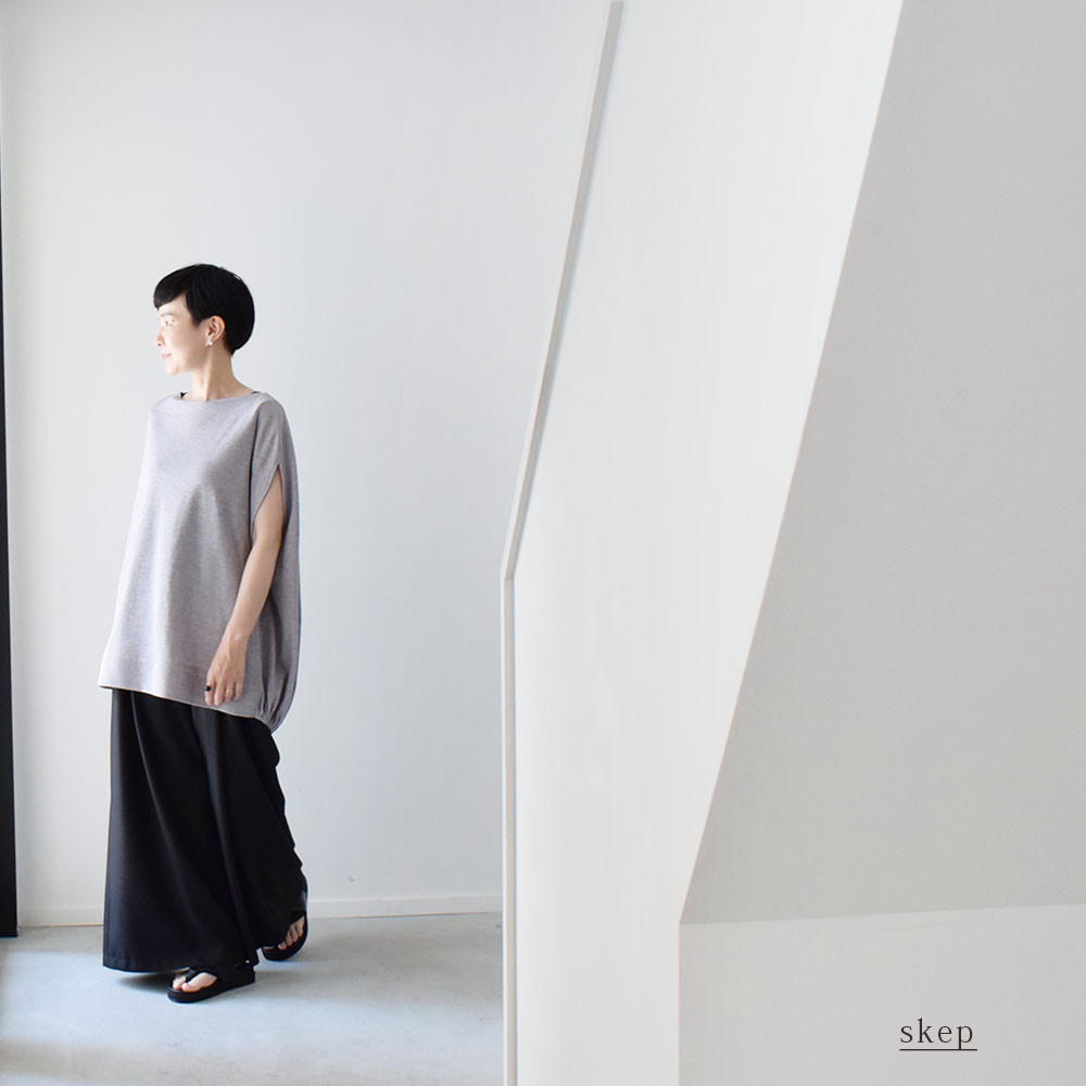 コットン100％ サーフニットノースリーブトップス：グレー［TO29NSGY］