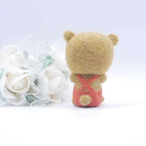 赤いズボンのクマさん』羊毛フェルトマスコット 羊毛フェルト