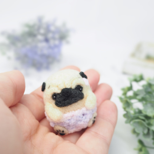 羊毛フェルトパグ戦士 羊毛フェルトパグ戦士