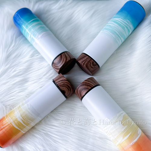 ⑤海色ウォーターボトル（ステンレス・水筒）✳︎海レジンアート