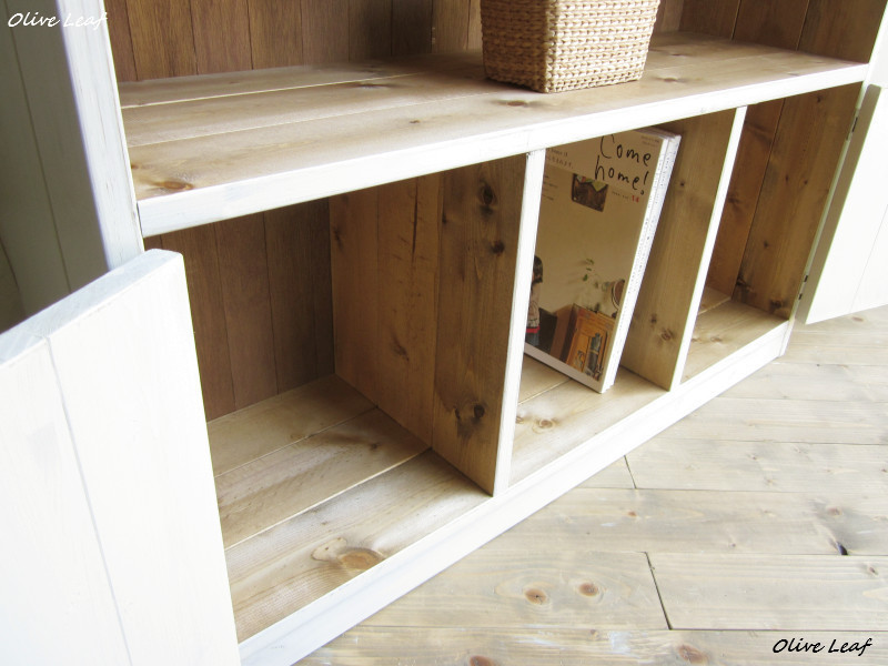 サイズ、デザインオーダー可！超ワイド4段ラック○シャビーブラウン