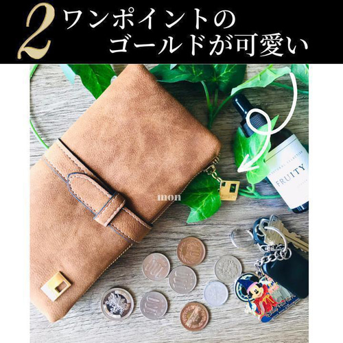 長財布 レディース つや消しソフトレザー 小銭入れ カードケース 軽量