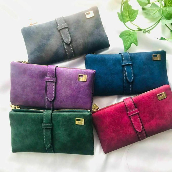 長財布 レディース つや消しソフトレザー 小銭入れ カードケース 軽量