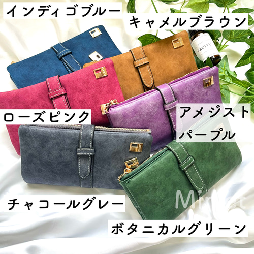 長財布 レディース つや消しソフトレザー 小銭入れ カードケース 軽量