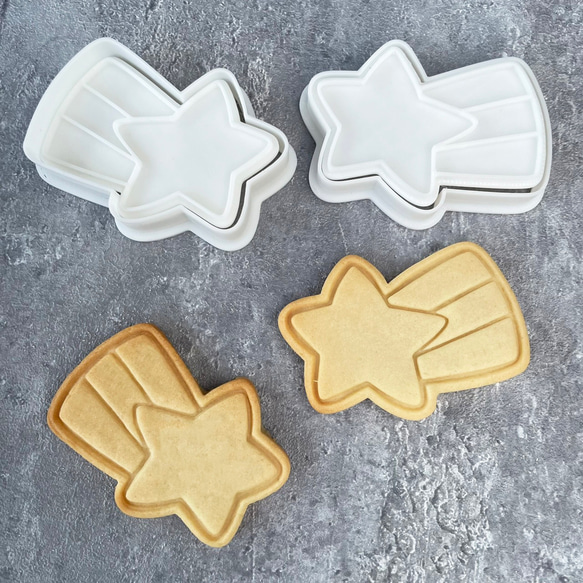 【七夕】流れ星　クッキー型（スタンプ付き） 1枚目の画像