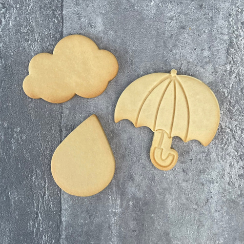 梅雨】ふんわりくも＆しずく クッキー型（フレームセット） クッキー型  