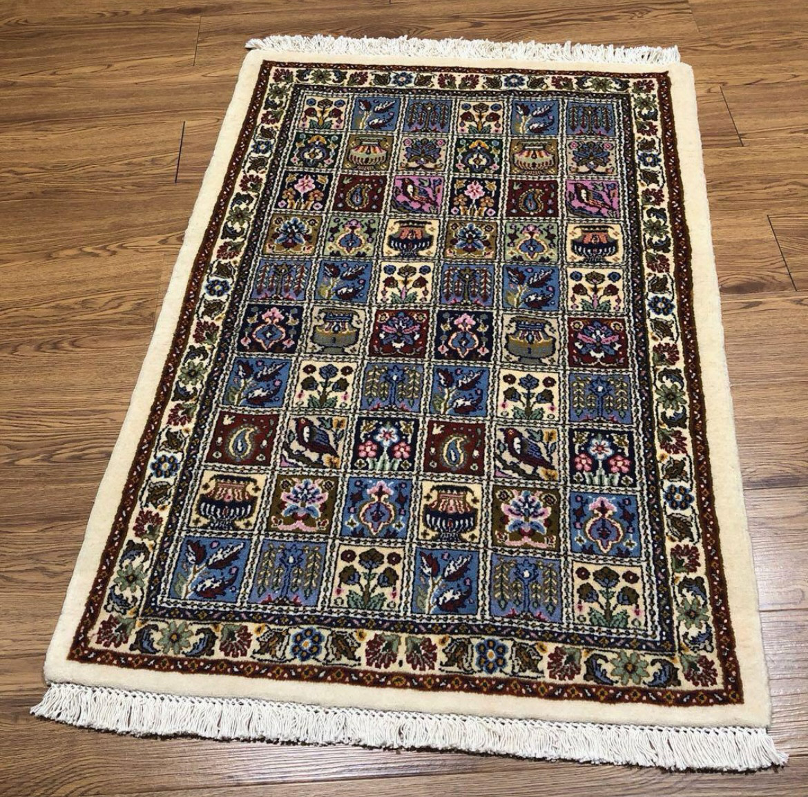 パキスタン絨毯 47x79cm｜手織りラグ
