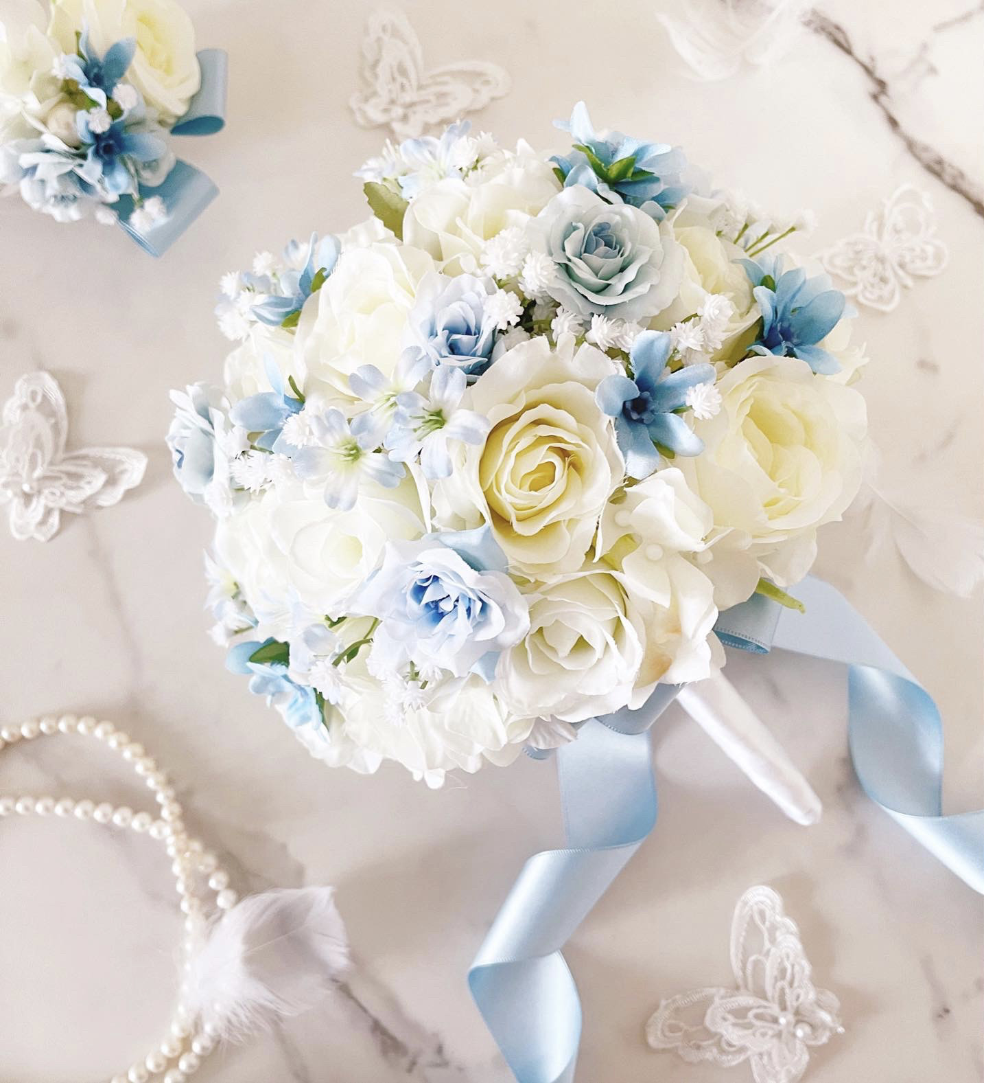 作品例ガーデンウェディング専門店リースブーケブートニアヘッド