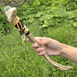 天然石　水晶　鹿の角　カイヤナイト　魔法の杖Ag77 天然石 水晶 鹿の角 カイヤナイト 魔法の杖Ag77 - メルカリ