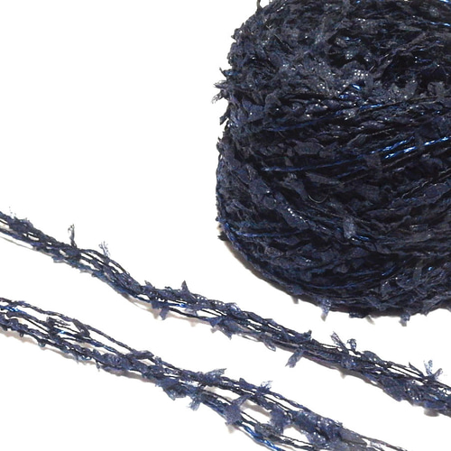 ネイビー＊引き揃え糸＊30g巻 毛糸 k-knot 通販 17799672｜Creema