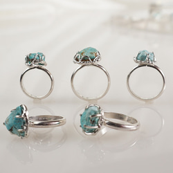 silver 母岩付きトルコ石 指輪 4枚目の画像