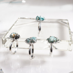 silver 母岩付きトルコ石 指輪 6枚目の画像