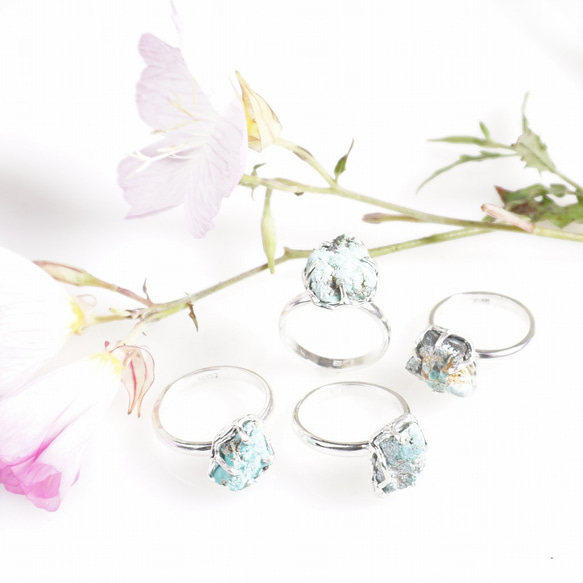 silver 母岩付きトルコ石 指輪 3枚目の画像