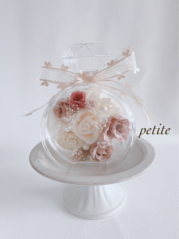 香水ビン・フラワーアレンジ・ローズ・ホワイトとアンティークカラー 人気・おすすめ｜多用途・生活用品におすすめ キャンペーン中 即納 即日発送サービス