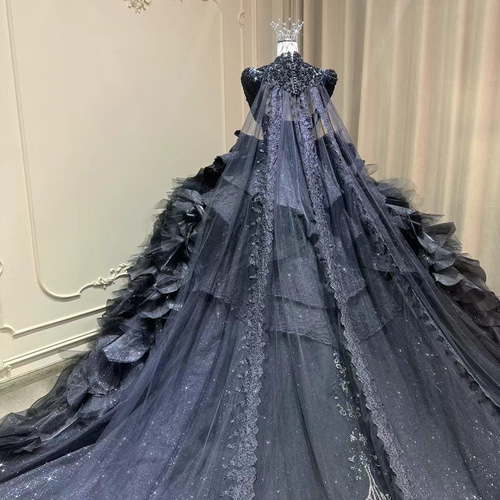 新作！ブラック プリンセスライン かっこいい 長袖 高品質保証