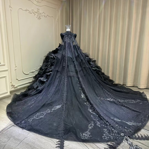 新作!ブラック プリンセスライン かっこいい 長袖 高品質保証 新作!ブラック プリンセスライン かっこいい 長袖 高品質保証