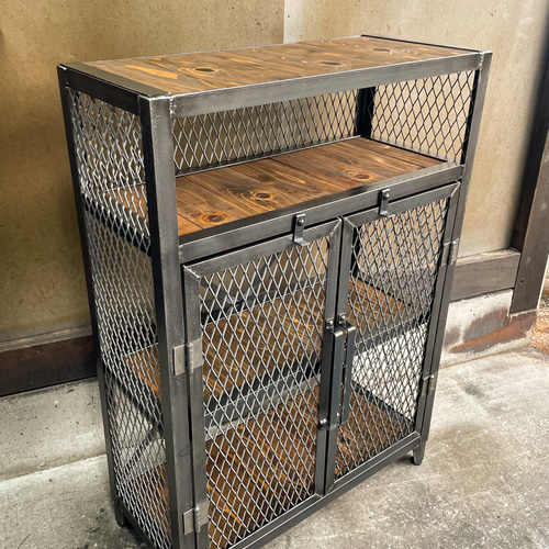 アイアンキャビネット［上棚］アイアン家具 アイアンラック