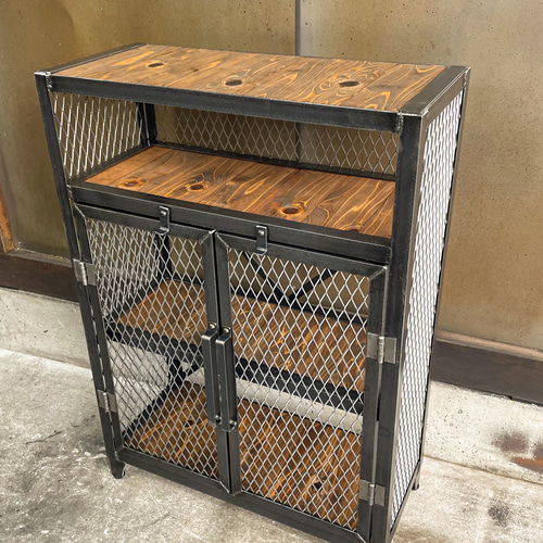 アイアンキャビネット［上棚］アイアン家具 アイアンラック