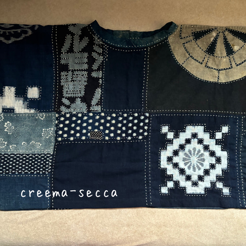 泥染×sashiko×古布木綿のカットソー カットソー secca 通販｜Creema 