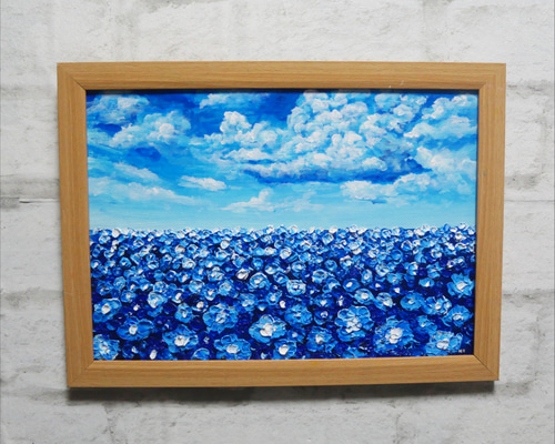 直径30㎝「野生の雲 20252」油彩・原画・アートパネル