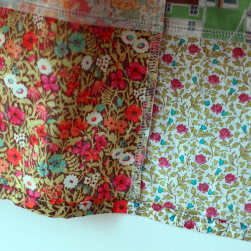 送料無料 リバティ マルチミックス パッチワークスカート 全部違う柄