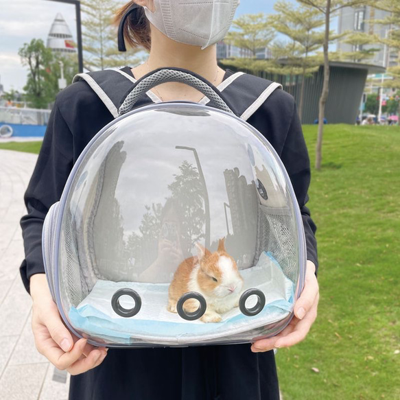 携帯用メッシュ犬袋通気性犬のバックパック折りたたみ可能な大容量猫