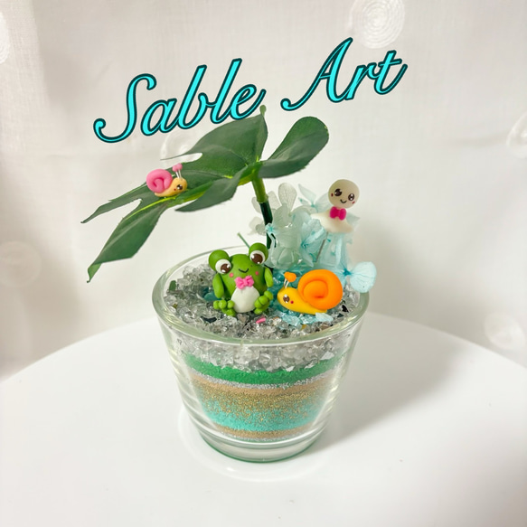カラーサンドアート サボテン 観葉植物 虹 rainbowの通販 by
