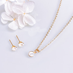 《6月誕生石》ブルームーンストーン プチ ネックレス 14kgf 誕生日 プレゼント 金属アレルギー対応 ギフト 7枚目の画像