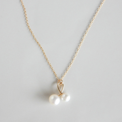 14kgf 淡水パールで作ったお花ネックレス ネックレス