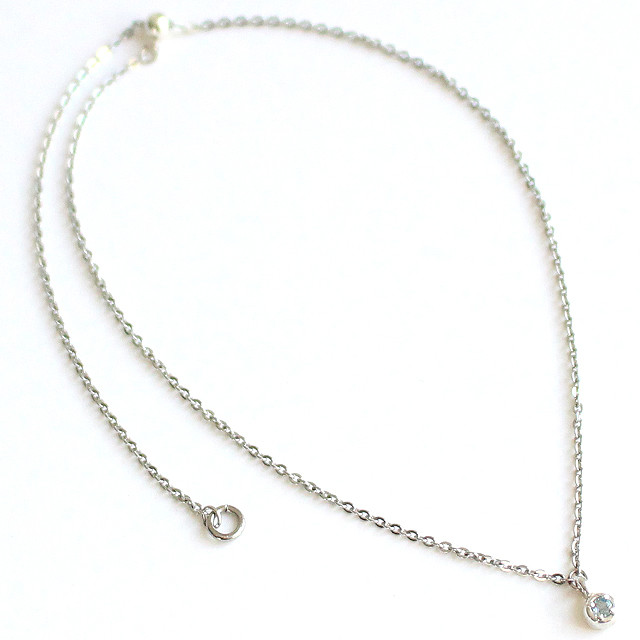 誕生石ドロップ付きラリアットブレスレット SV925×birthstone