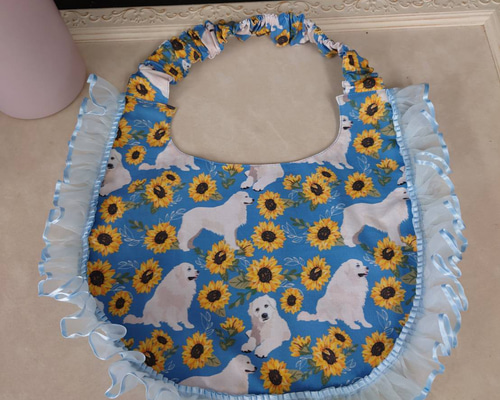 超＆大型犬フリル付スタイグレートピレニーズブルー ペット服