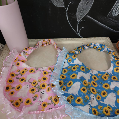 超＆大型犬フリル付スタイグレートピレニーズブルー ペット服