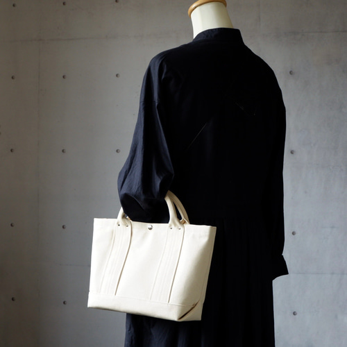 倉敷帆布のトート/横長◇classic◇生成り トートバッグ myu.handwork 