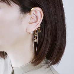 【單耳掛/小蒼蘭】不易受傷的「綠葉」綠色配件 第3張的照片