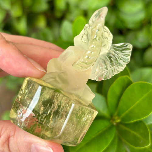 天然石シトリンの天使ちゃん　置物　彫物NO.062110 年末限定値下げ