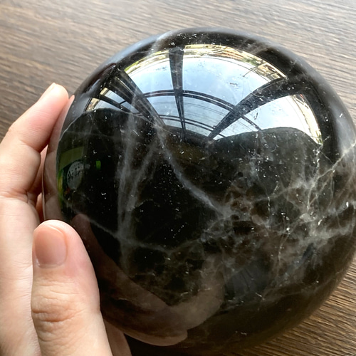 【最強の守護石】観音水晶　モリオン　黒水晶　ラフストーン　台座付き 黒水晶 （モリオン） 原石｜最高級パワーストーン販売の