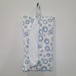 ハンドメイド ボックスサイズティッシュ 携帯ケース ⌘ 北欧・ブルー