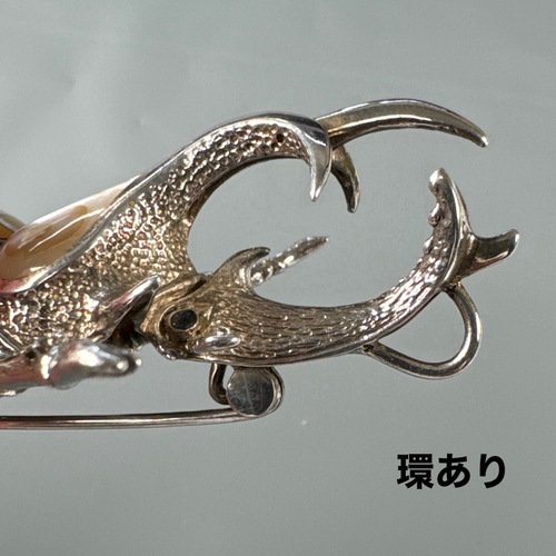 新品 正規品!!  カブトムシ型 シルバー925 螺鈿装飾 ブローチ&ペンダントトップ アクセサリー
