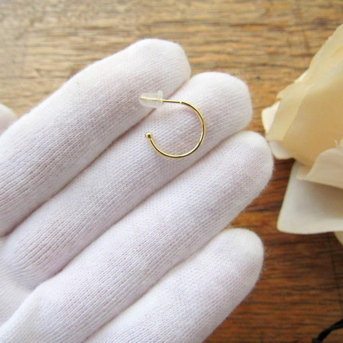 専用 agete k18 フープピアス片耳 K18 フープ ピアス（ピアス（両耳用