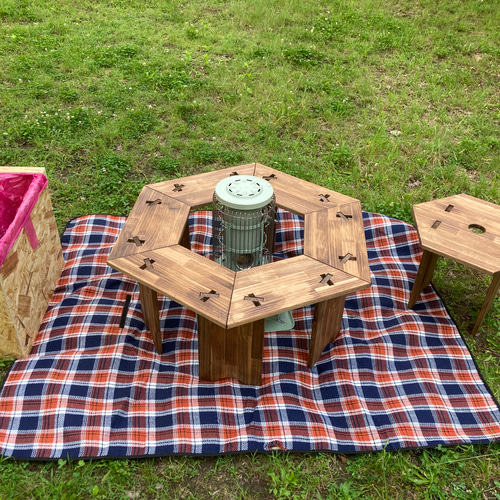 OSBボード 八角形 アウトドアテーブル　オクタゴンテーブル　ヘキサテーブル OSBボード 八角形 アウトドアテーブル オクタゴンテーブル ヘキサ