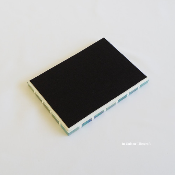 特集掲載☆オレンジ ピンク Slim ガラスモザイクタイルのディスプレイトレイmini（飾り台）【受注制作】 8枚目の画像