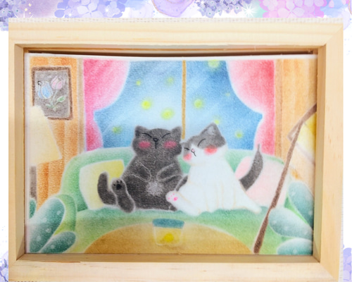 風を切る4（パステル画 原画） 絵画 にゃんずら 通販 13955177