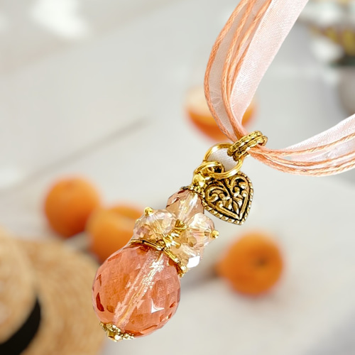 フランス製プロバンスAtelierAngélique限定品・ペンダントABRICOT(18mm  