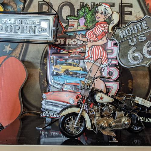 アメリカンダイナーサインボード 置き看板 OPEN&CLOSED ルート66 アメリカンダイナーサインボード 置き看板 OPEN&CLOSED ルート66